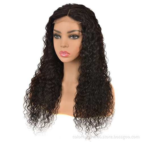 Human Hair jerry Curly Closure Bob Wig black women 150% Density wholesale 13x4 lace closure wig Malaysian Jerry Curly Wig
